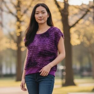 Notations Short Sleeve Ruffle Top